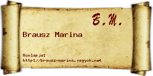 Brausz Marina névjegykártya
